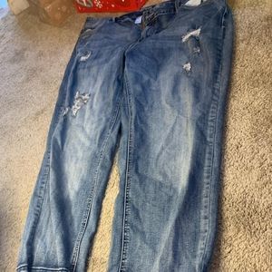Maurices distressed boot cut jeans